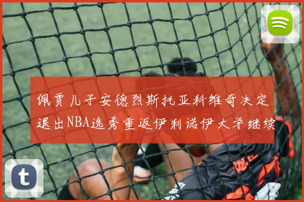 佩贾儿子安德烈斯托亚科维奇决定退出NBA选秀重返伊利诺伊大学继续学业